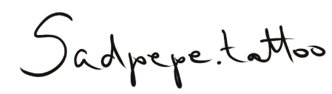sadpepe.tattoo felirat.